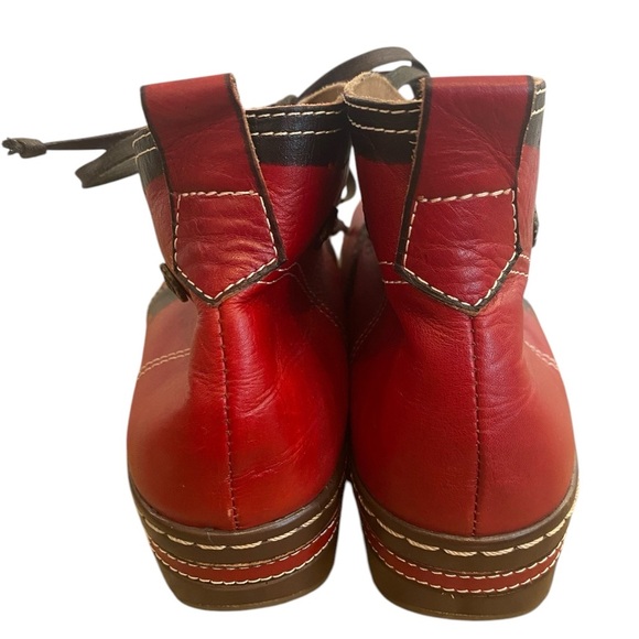 L’Artiste Spring Step Red Cookie Bootie Shoes - Picture 3 of 9